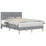 Letto matrimoniale | Letto per adulti | Struttura del letto Grigio Chiaro 140 x 200 cm Tessuto