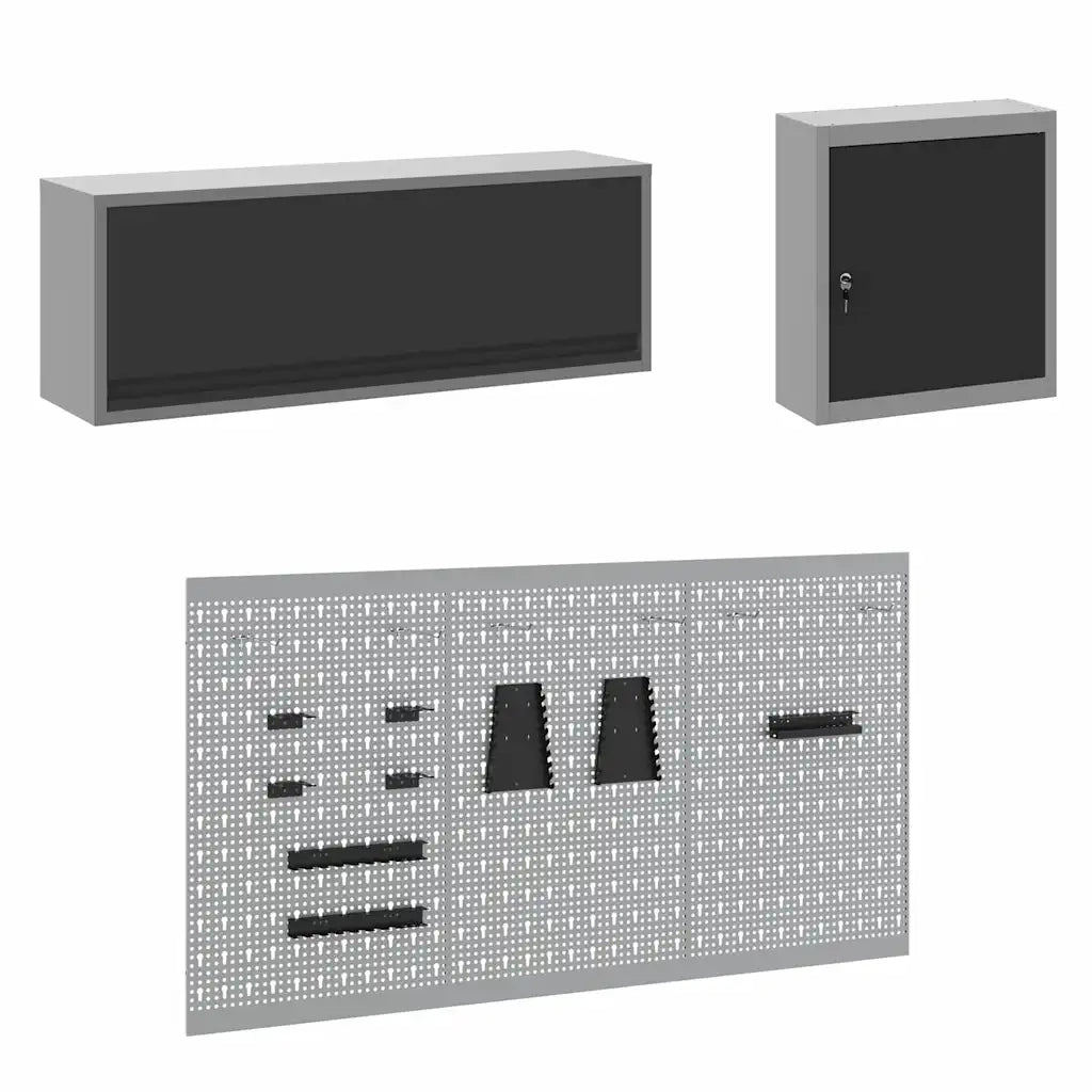 Set di mobili da lavoro con cassetto 8 pcs Nero 3321438