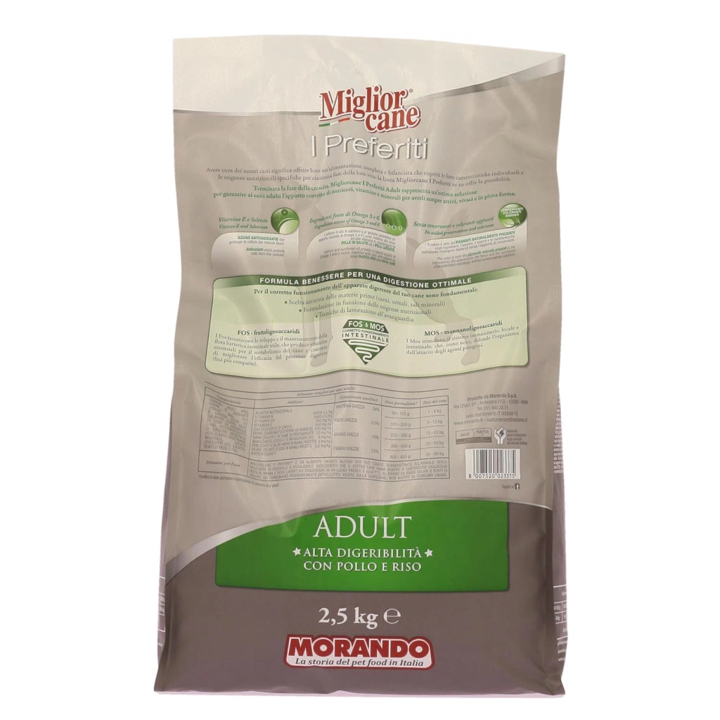 MIGLIOR CANE I PREFERITI CROCCHETTE POLLO E RISO ALTA DIGERIBILITA' 2.5 KG