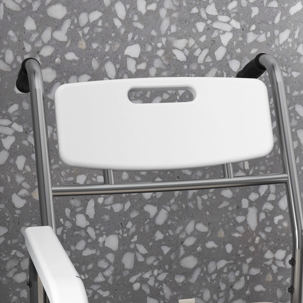 Sedia con WC e Ruote ¨C Minimal ¨C Ecopelle, 84x54x96cm