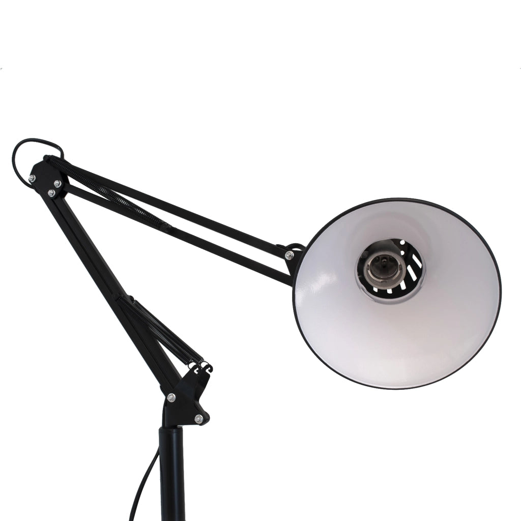 Lampada LED E27 luce da scrivania tavolo piantana ufficio braccio flessibile COLORE NERO