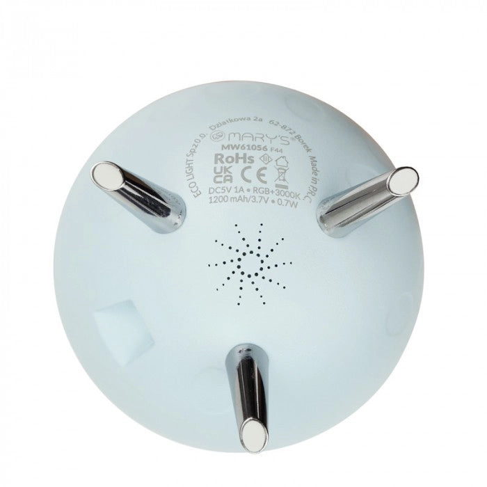 Lampada notte LED luna RGBW ricaricabile blu Mary's