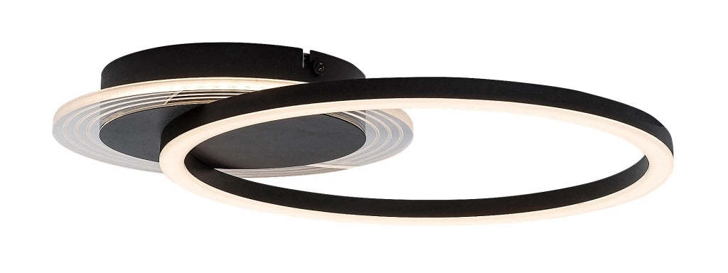 Plafoniera LED nera rotonda 24W 3000K Rabalux Kerstin