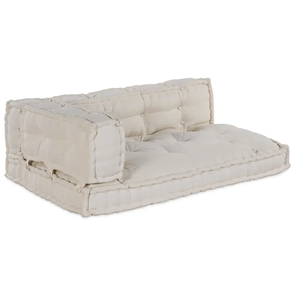 Cuscino per Divano Pallet 3 pcs Crema 120 x 80 x 34 cm Tessuto 4019080