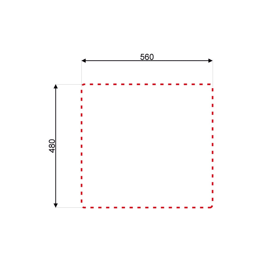 Lavello incasso acciaio cucina 50x60 reversibile con gocciolatoio Rondò EC196