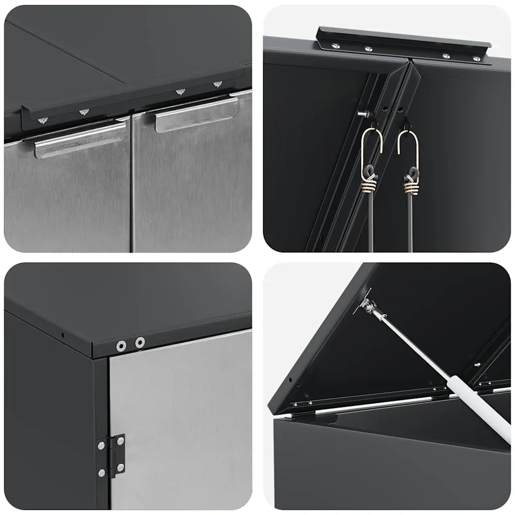 Contenitore per Rifiuti per 3 Bidoni 340 x 77.5 x 115.5 cm 3394780