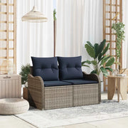 Divano da giardino con cuscino 121 x 62 x 69 cm polyrattan 42006719