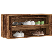Scarpiera-Scaffale per scarpe Legno Vecchio 100x35x45 cm in Truciolato