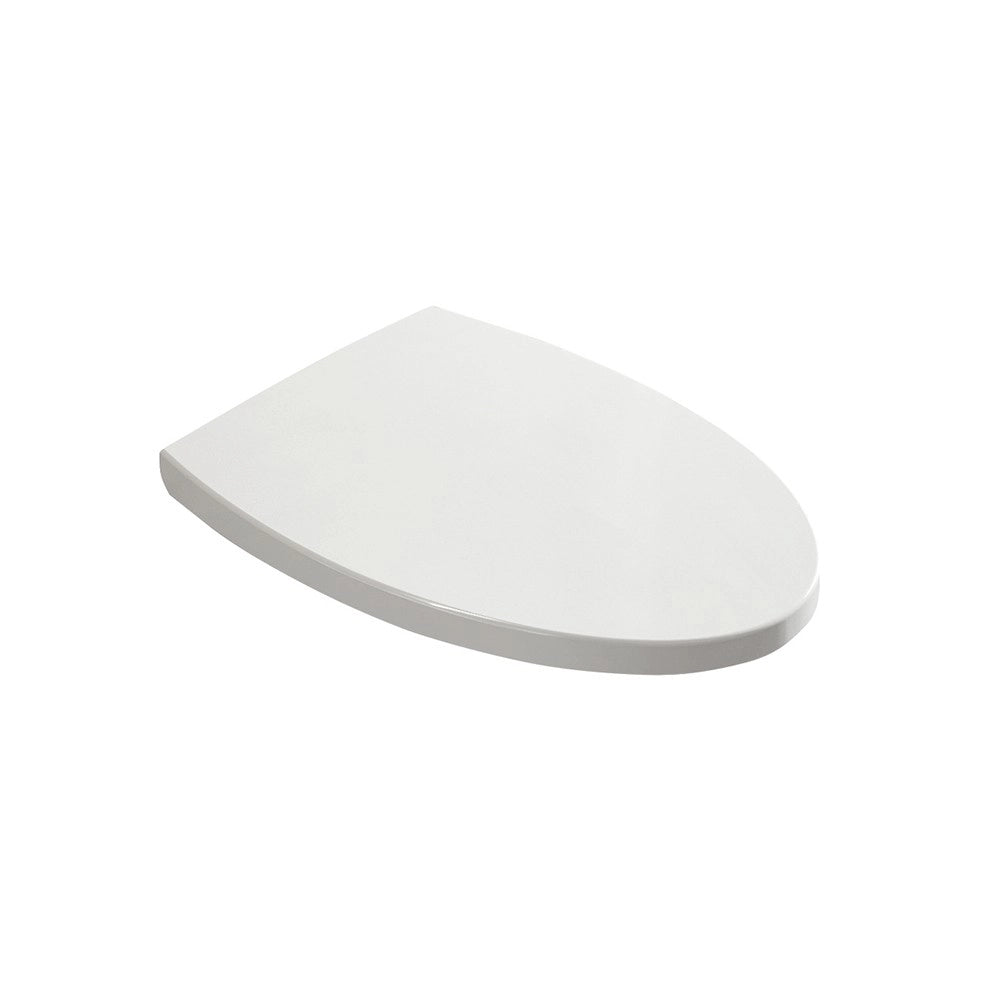 Sedile in termodurente con cerniere in acciaio per vaso day sospeso e filo muro