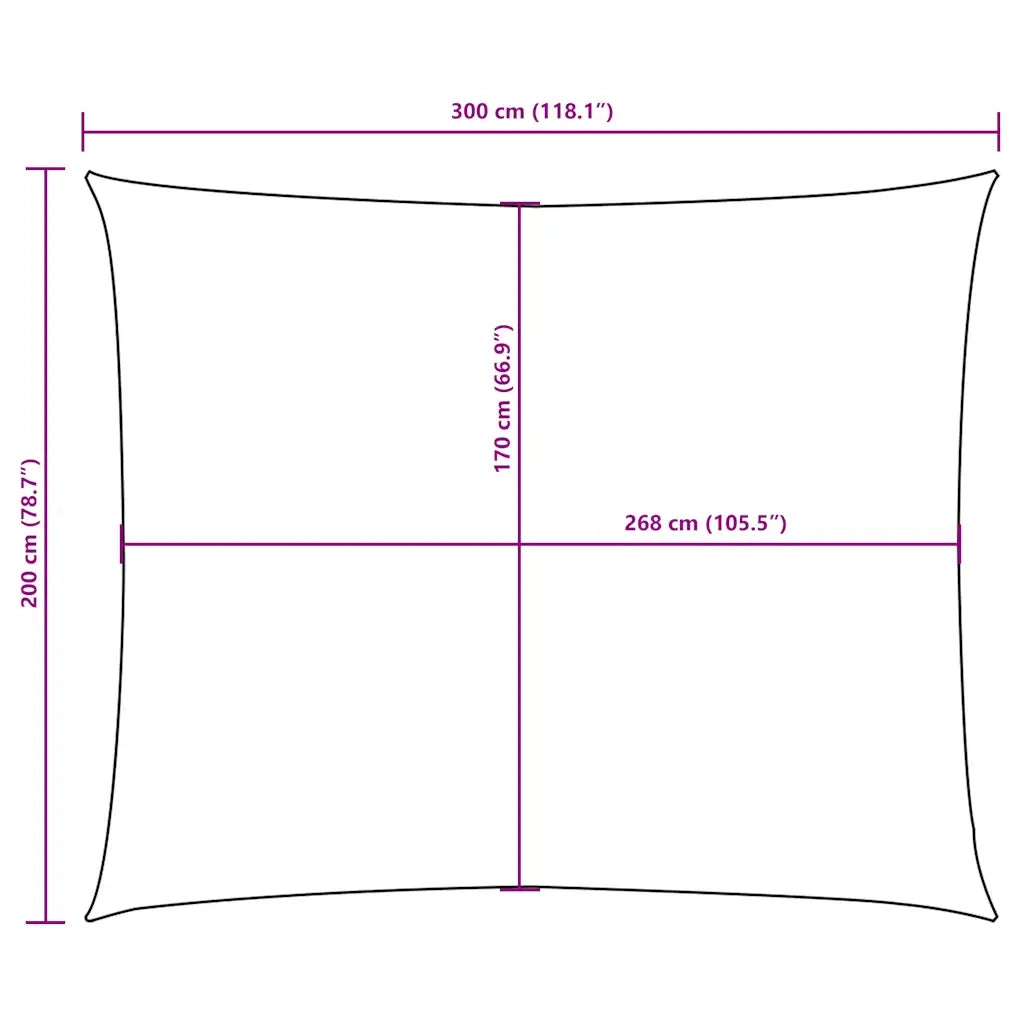 Parasole a vela | Telo Ombra | Vela da ombra Oxford Rettangolare 2x3,5 m Grigio Talpa