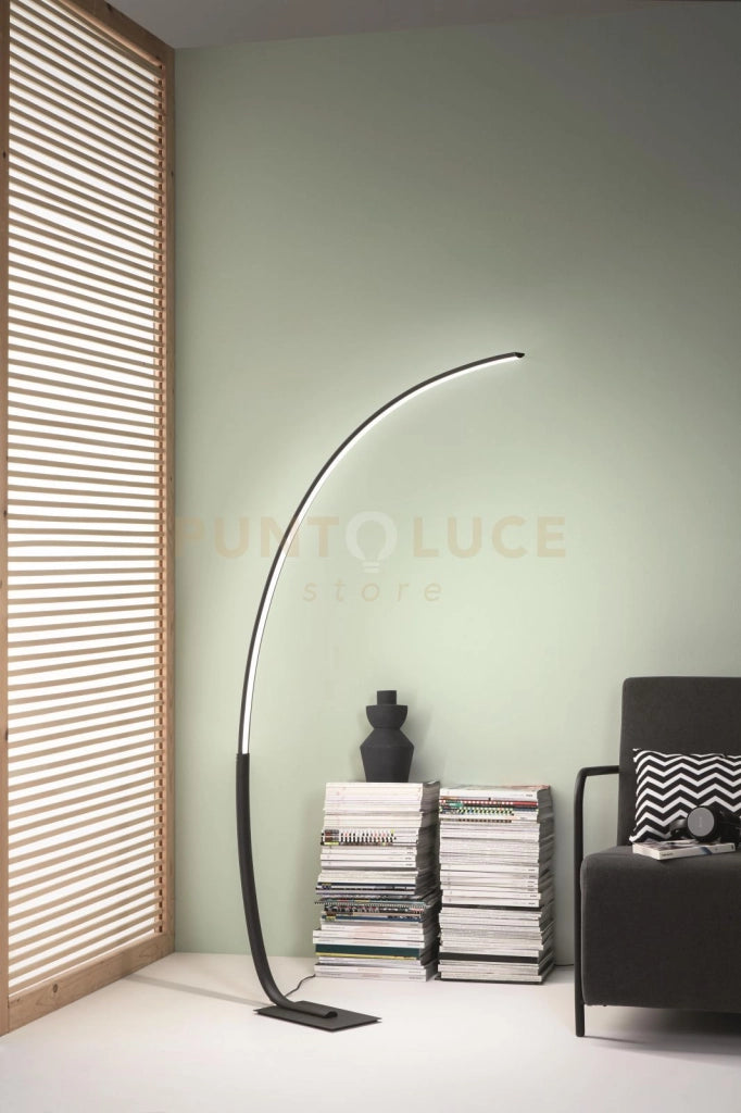 PIANTANA A LED 3000k 1500lm 30w KEEP NERO DIMMERABILE H.200CM