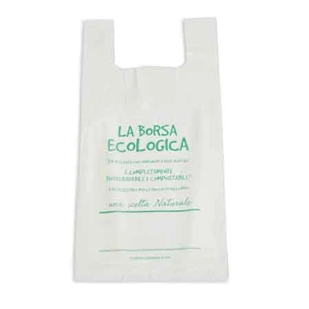 SHOPPER BIODEGRADABILE E COMPOSTABILE 36x43 cm - 10 lt - 3 kg