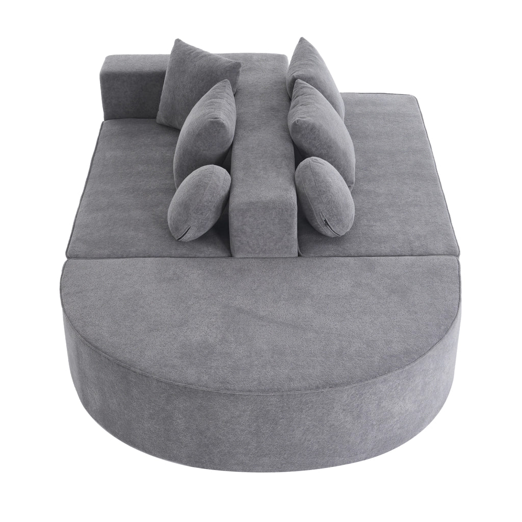 Sofa modulare senza ossa - Zephmum- Completamente compresso, segmentato, tessuto chenille
