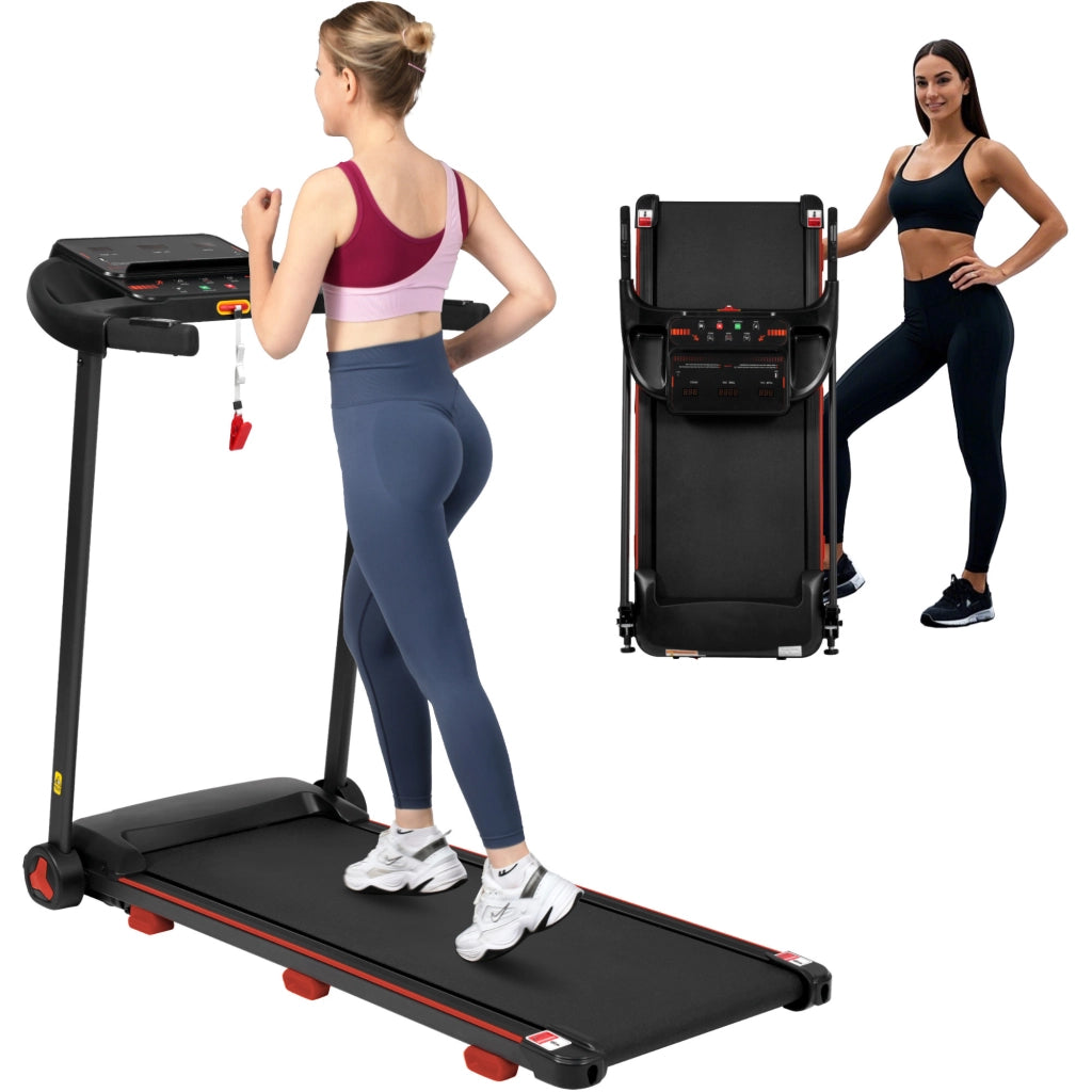 Tapis roulant pieghevole per casa con inclinazione 8%; 125x62x106 cm; display LED; fino a 14 km/h; fino a 120 kg