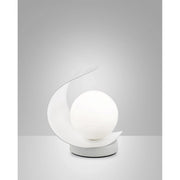 Applique Adria Da Tavolo Bianca Collezione ADRIA Luce Calda 1 Faro Vetro Soffiato