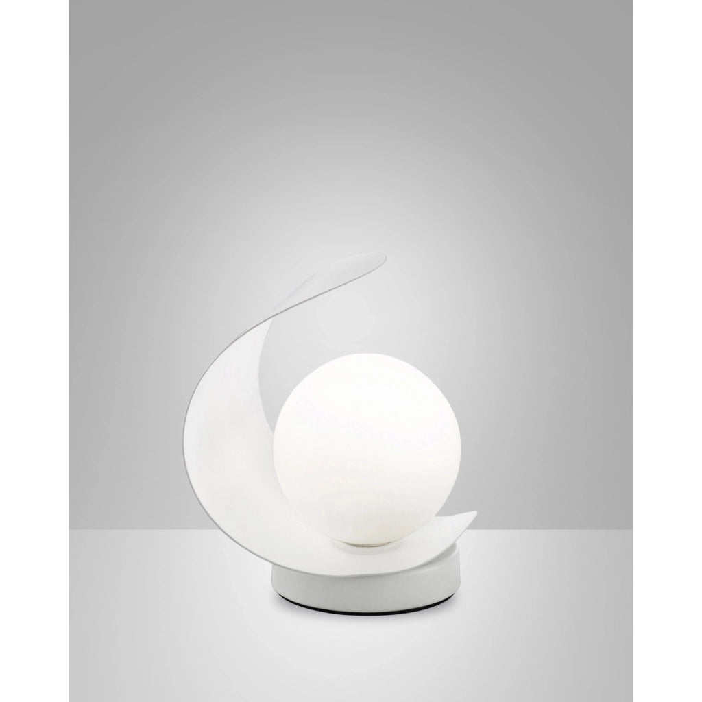 Applique Adria Da Tavolo Bianca Collezione ADRIA Luce Calda 1 Faro Vetro Soffiato