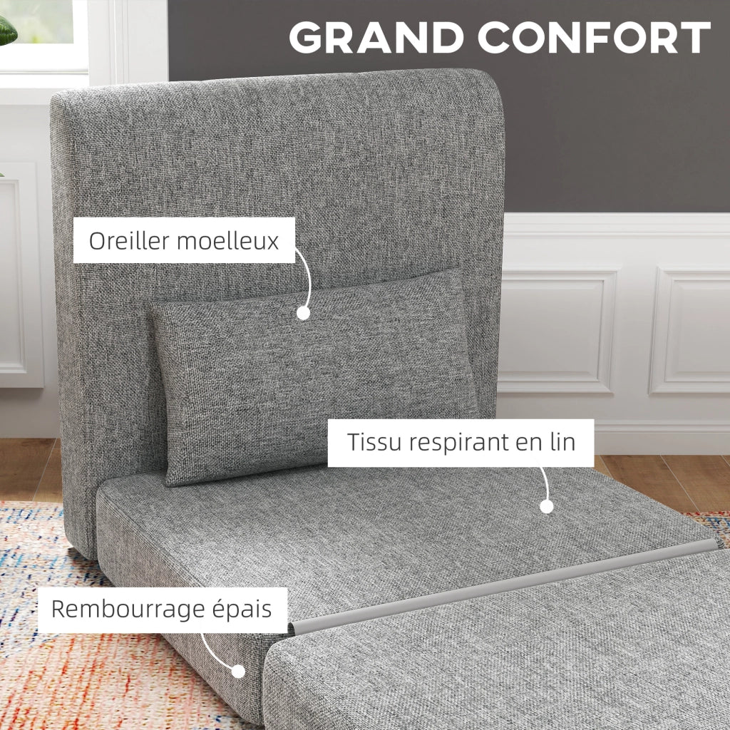 Poltrona a dondolo pieghevole con cuscino ¨C Minimal ¨C Grigio