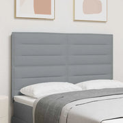 Testiera LED con strisce LED Grigio chiaro 144 cm Tessuto 3338286
