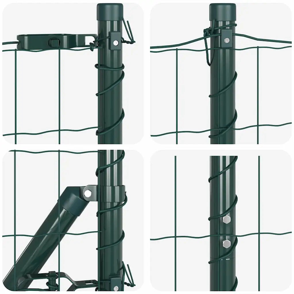 Recinzione con Posto Verde 1,6 x 10 m Acciaio e PVC 3350294
