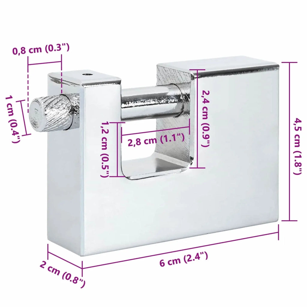 Lucchetto 2 pz Argento Acciaio CFW9540172