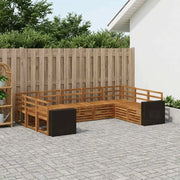Set divano sezionale 9 pcs Naturale Legno di Acacia Massello 3384840