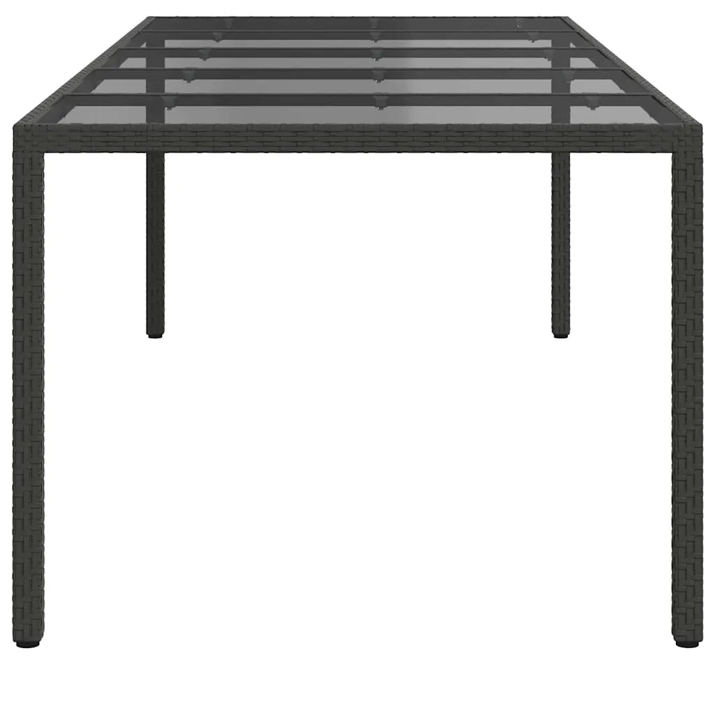 Tavolo da Giardino | Tavolino da esterno Nero Puro 250 x 100 x 75 cm polyrattan