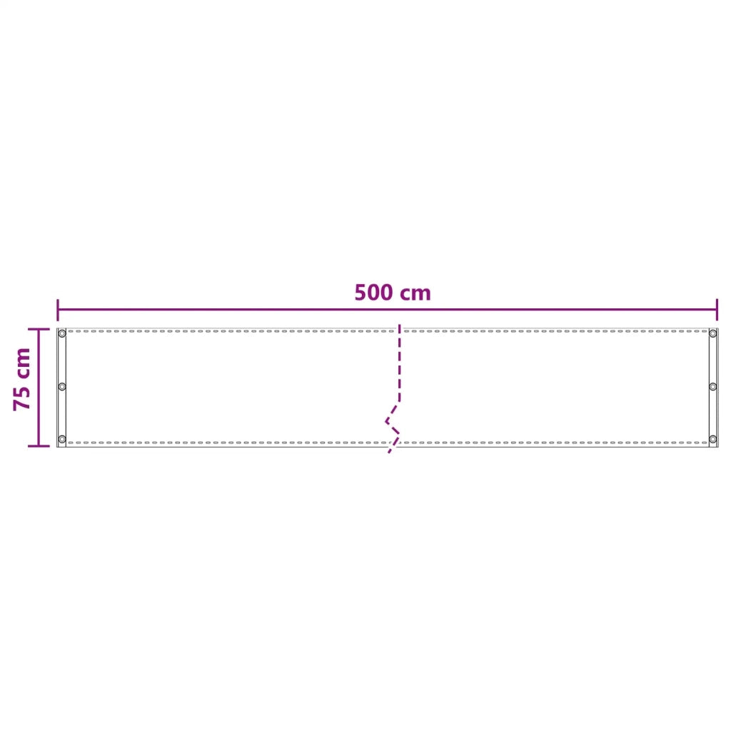 Schermo da balcone Sabbia 75 x 500 cm HDPE e alluminio 4003269