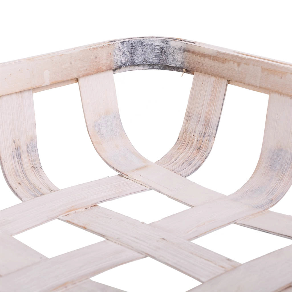 Vassoio in bambù bianco 36x26x6h