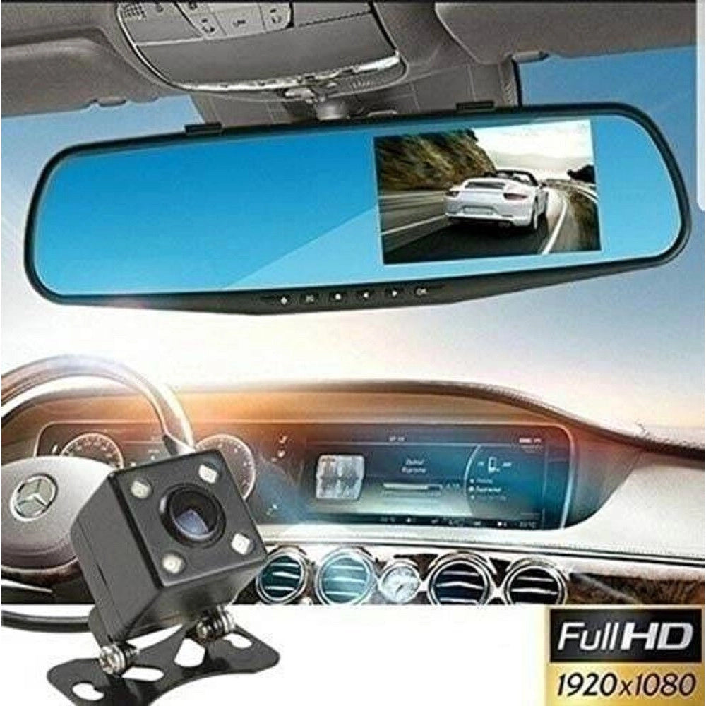 Trade Shop - Specchietto Camera Posteriore Hd Registratore Auto Specchio Retrovisore Q-a182 -