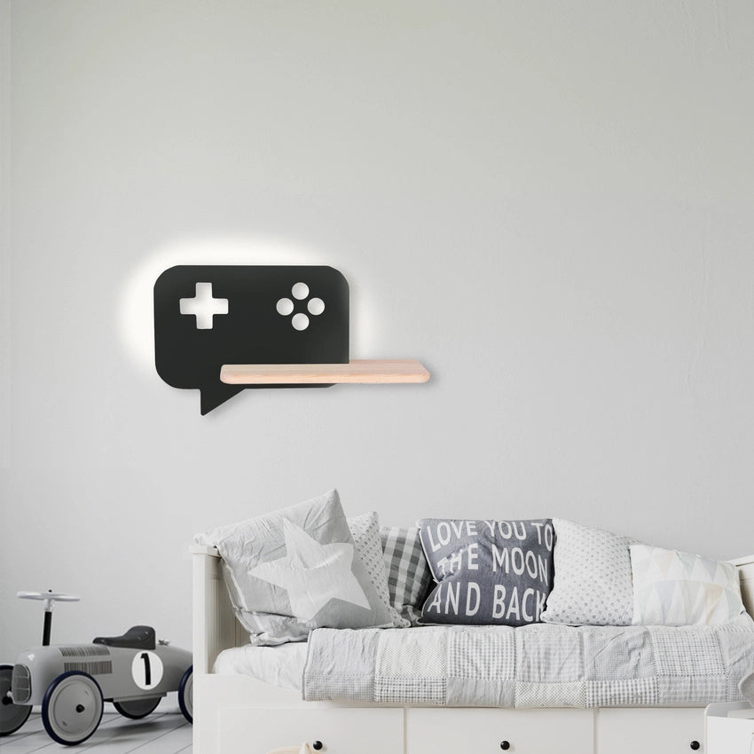 Applique Candellux Console LED 5W nero/legno 4000K IP20