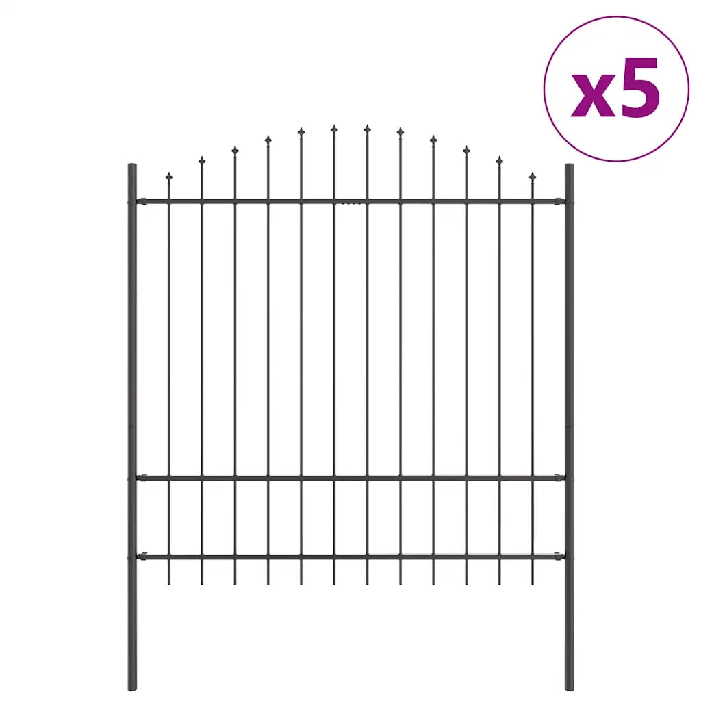 Recinzione per Giardino 5 pcs Grigio 170 x 215 cm 3360116