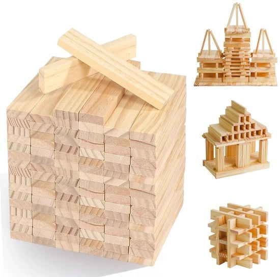 100 Blocchi di Legno per Progetti di Fai da Te