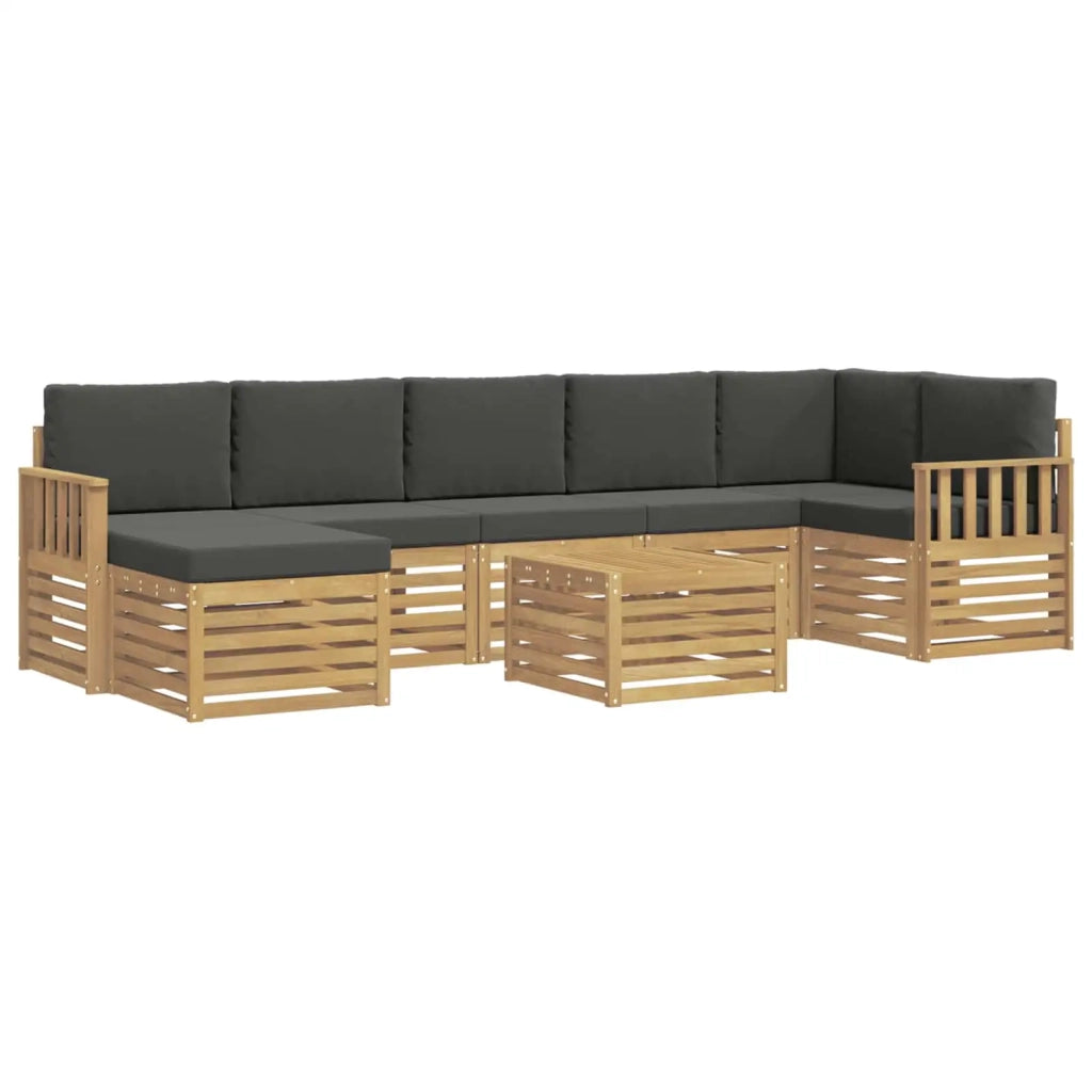 Set di divani da esterno 8 pcs Bianco e Antracite 3392227