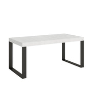 Tavolo Allungabile 200-304x90x77 cm Tecno Premium Bianco Frassino Telaio Antracite