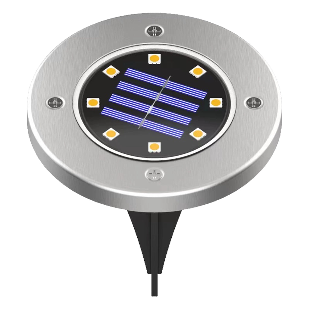 Lampada solare da giardino Deck Ø11,5 argento 3000K IP44