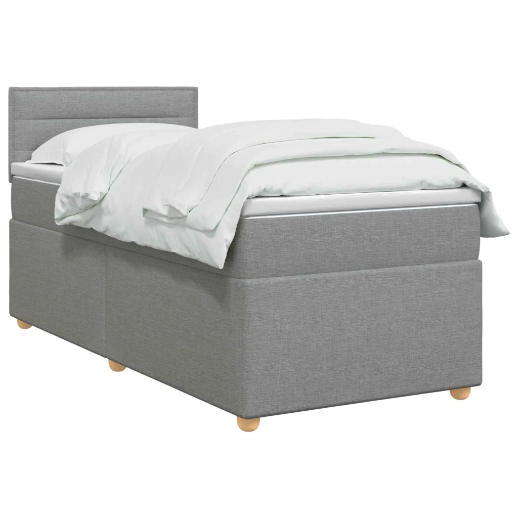 Letto box spring con materasso Grigio Chiaro 80 x 200 cm 3450818