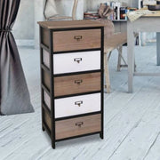 Cassettiera 40x29x90 cm 5 cassetti