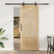 Porta scorrevole Naturale e Nero 86 x 211 cm 3445520