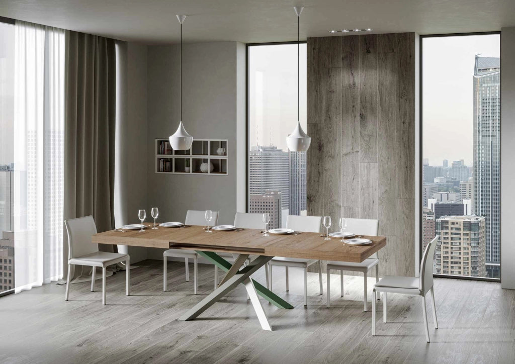 Tavolo Allungabile 200-460x90x77 cm Volantis Quercia Natura Telaio 4A