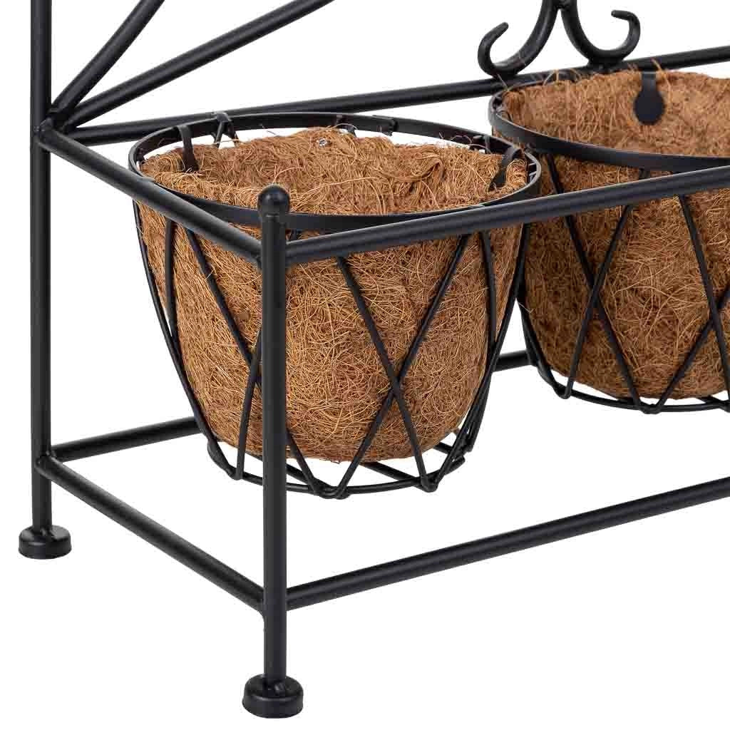 Portavaso nero, 52x17x37,50h cm