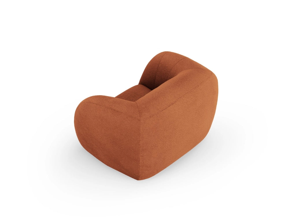 Cosmopolitan Design - Poltrona "Essen" in bouclé marrone 