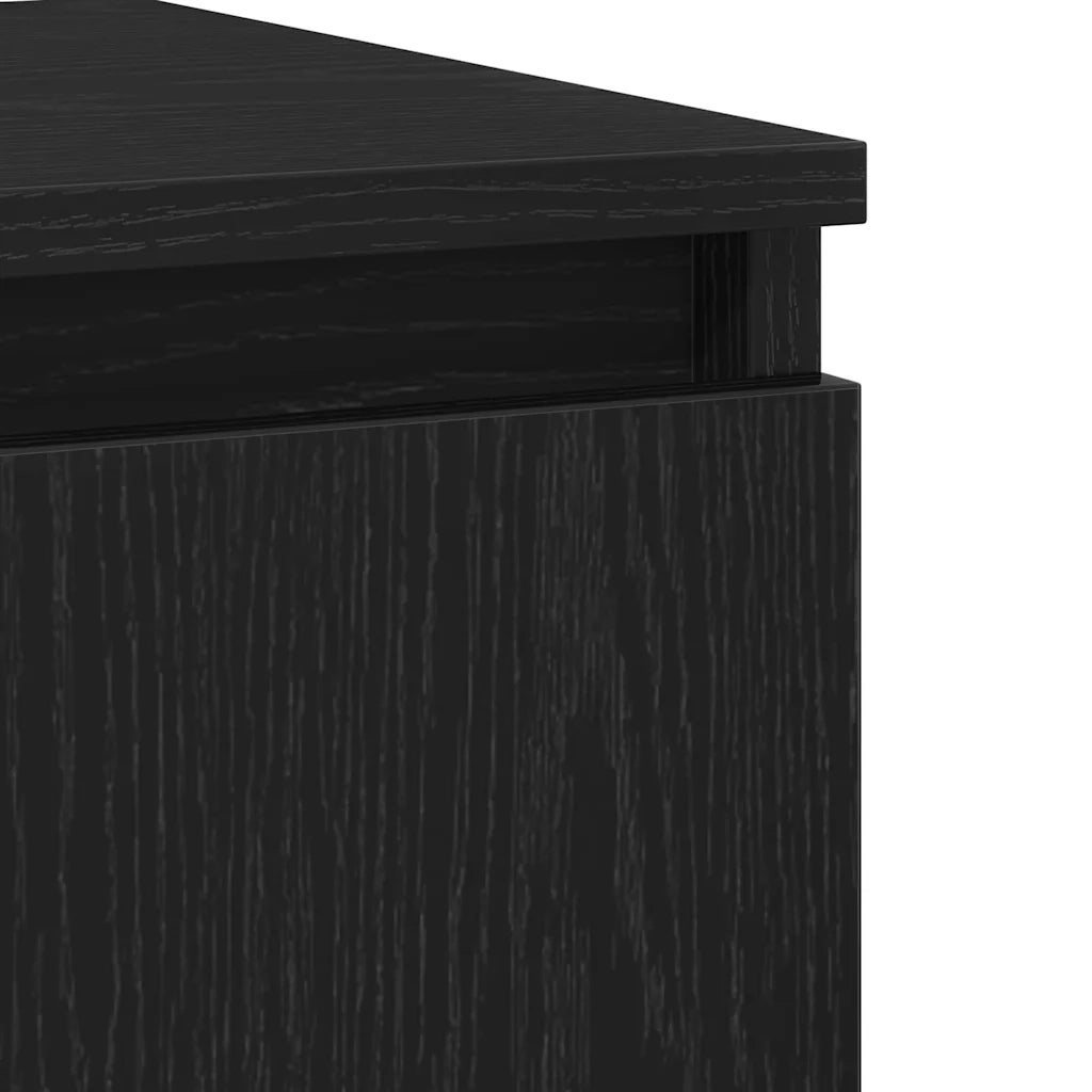 Credenza Rovere Nero 60 x 35 x 70 cm Legno multistrato 862593