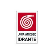 Cartello lancia antincendio idrante cm 20X30