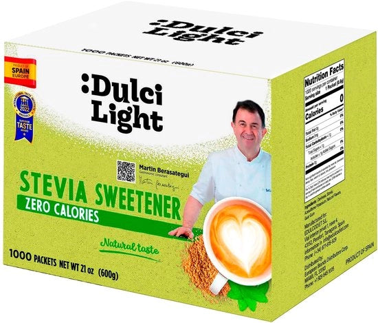Zucchero Naturale in Polvere 1000 Sticchi - Senza OGM - Vegetariano - Adatto al Dieta Keto - Senza Glutine - Sostanza Dolcificante Senza Calorie