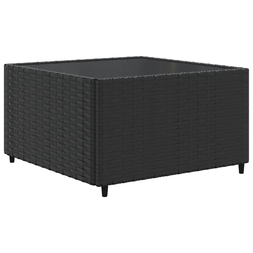 Set Mobili da Giardino 6 pz con Cuscini in Polyrattan Nero 3308164