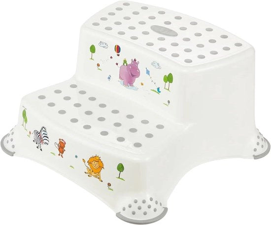 Scale a 2 gradini - Antiscivolo - Adatto per bambini - Bianco