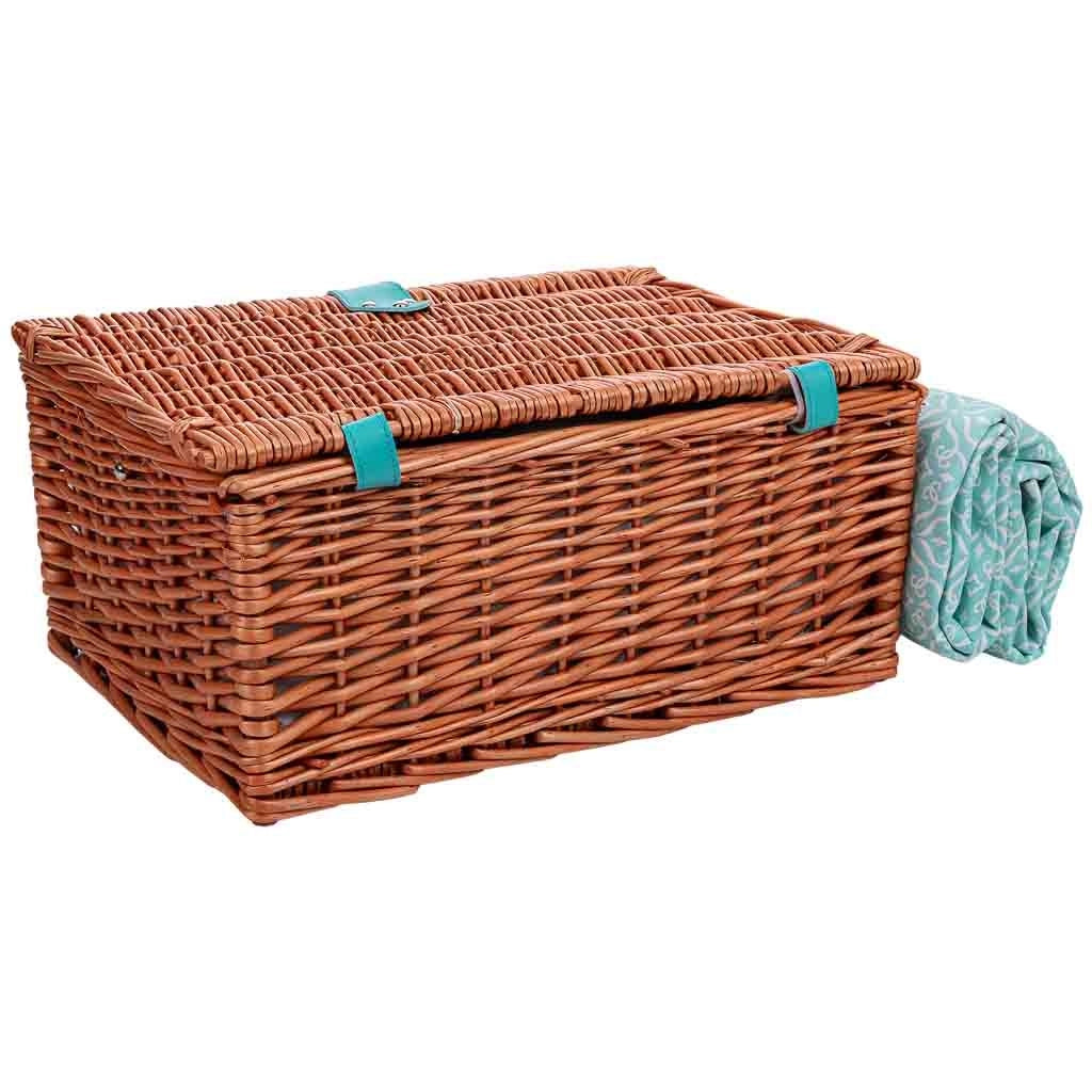 Cestino da picnic per 4 persone, marrone, 44x30x20h cm