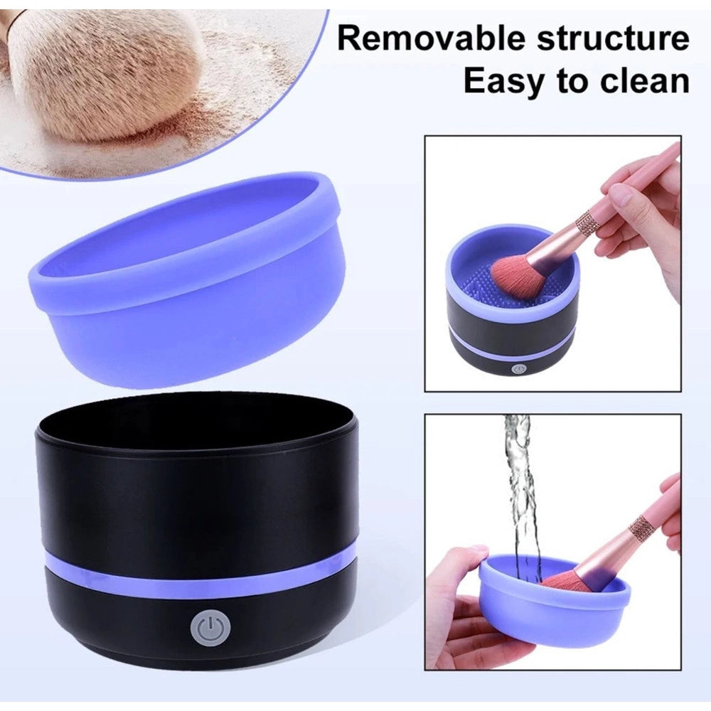 Trade Shop - Frullatore Portatile Automatico Per Pennello Per Pulizia Spazzole Elettrico -