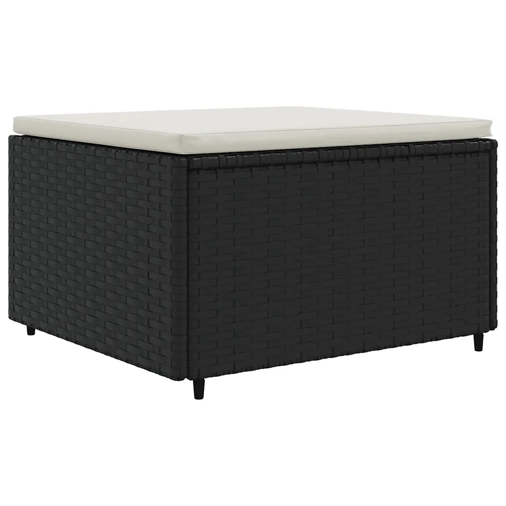 Set Mobili da Giardino con Cuscini 8 pz Nero in Polyrattan 3308232