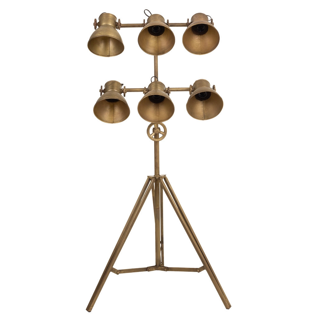 Lampada da terra in metallo color bronzo 60x20x176h